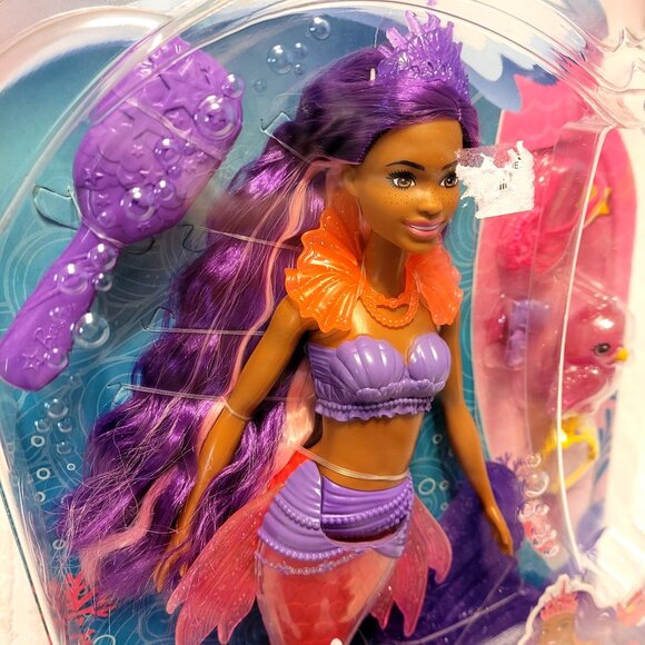 NIB Mattel Mermaid Changeable Fin Barbie Brooklyn Roberts Doll Phoenix Playset - Picture 6 of 7